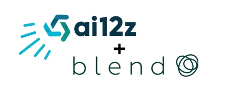 A stylized background with the a i 1 2 z logo.