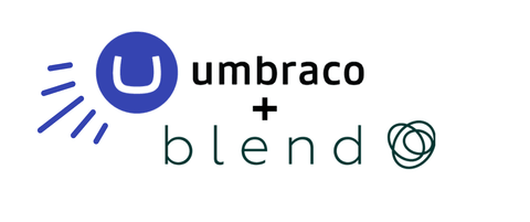 Umbraco logo and Blend logo.