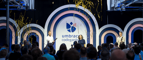 On stage at Umbraco's Codegarden 2006.