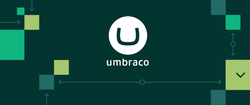 A stylized background with an Umbraco logo.