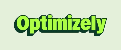 Optimizely logo on a pale green background.