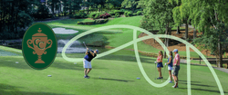 A stylized photo of a gold course with a ClubCorp logo.