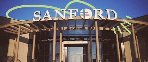 A stylized photo of a Sanford building.