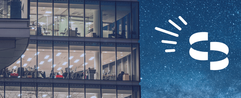 A stylized photo of an office building with a Cherry Bekaert logo.