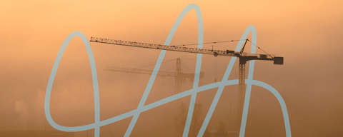 A stylized photo of a crane.