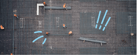 A stylized photo of a construction site.