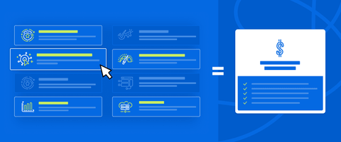 Graphic of a mouse selecting features for a website, representing the decision-making that goes into planning a site budget.