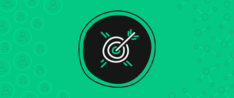 An arrow in the middle of a target, representing focusing on the right things for an association website.