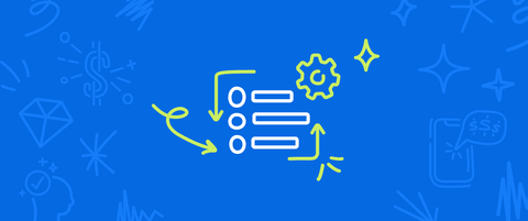 A graphic of a doodled schematic, surrounded by icons, representing the need for structured financial content.