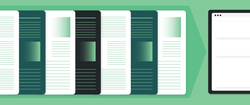 A stylized page repeated seven times.