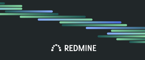 A Redmine logo below a Gantt chart.