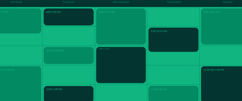 A stylized web calendar.