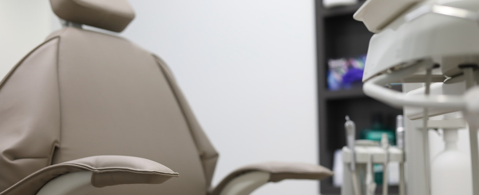 A dentist's chair, illustrating a healthcare feature study