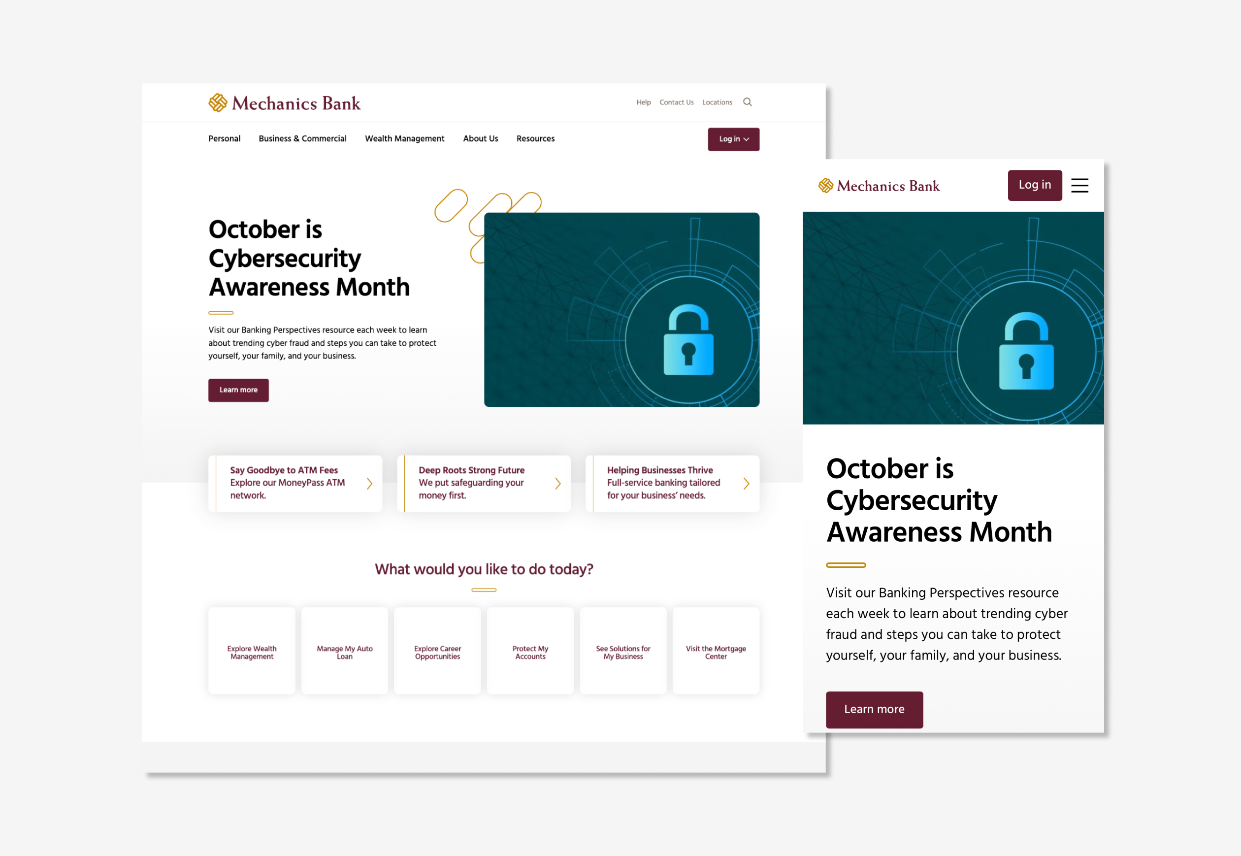 Mechanics Bank Migration and Design Refresh Blend Interactive